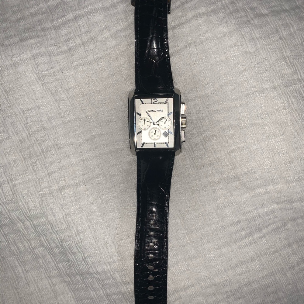Black leather Michael Kors watch